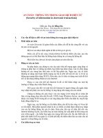 AN TOÀN THÔNG TIN TRONG GIAO DỊCH điện tử 