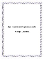 Tạo extension đơn giản dành cho google chrome 