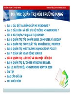 Bài giảng quản trị môi trường mạng server  bài 8   TC việt khoa