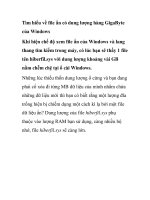 Tìm hiểu về file ẩn có dung lượng hàng gigabyte của windows 