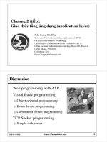Bài giảng mạng máy tính và internet  chương 2 (tiếp)   trần quang hải bằng