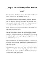 Công cụ tìm kiếm thay thế trí nhớ con người 