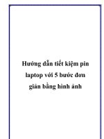 Hướng dẫn tiết kiệm pin laptop với 5 bước đơn giản bằng hình ảnh 