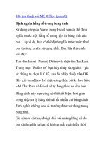 106 thủ thuật với MS office (phần 8) 