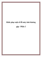 Khắc phục một số lỗi máy tính thường gặp   phần 2