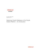 Deploying oracle database on the oracle solaris platform an introduction