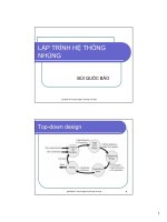 Lập trình hệ thống nhúng  top down design