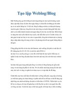 Tạo lập weblog blog 