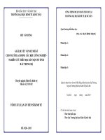 tóm tắt luận án tiến sĩ kinh tế  giải quyết vấn đề nhà ở cho người lao động các khu công nghiệp   nghiên cứu trên địa bàn một số tỉnh bắc trung bộ