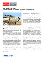 Fit for purpose universal heathcare 