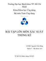 Bài tập lớn môn xác suất thống kê (nhóm a14)