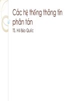 Bài giảng các hệ thống thông tin phân tán   TS  hồ bảo quốc