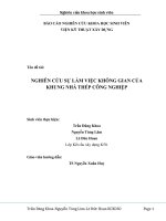 NGHIÊN cứu sự làm VIỆC KHÔNG GIAN của KHUNG NHÀ THÉP CÔNG NGHIỆP 