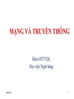 Bài giảng mạng và truyền thông  chương 4   ths  lê văn hùng