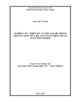 Nghiên cứu, thiết kế và chế tạo hệ thống truyền nhận dữ liệu vô tuyến theo chuẩn giao tiếp ZIGBEE 