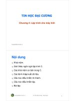 Bài giảng tin học đại cương  chương 4   trần quang hải bằng