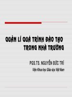 Quản llys hệ thống đào tạo giáo dục trong nhà trường năm 2009