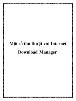 Một số thủ thuật với internet download manager 