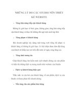 NHỮNG lý DO các STUDIO nên THIẾT kế WEBSITE 