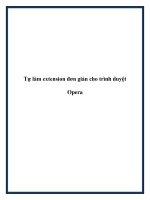 Tự làm extension đơn giản cho trình duyệt opera