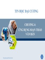 Chương 4 ứng dụng soạn thảo văn bản
