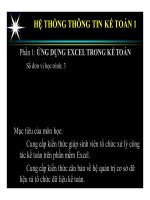 Bài giảng hệ thống thông tin kế toán 1   phần 1  ứng dụng excel trong kế toán