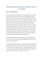 Phát triển ứng dụng công nghệ thông tin  phải đưa thông tin vào công nghệ 