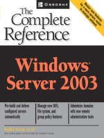 Windows server 2003  the complete reference