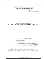 skkn WEBSITE bồi DƯỠNG NĂNG KHIẾU TIN học 