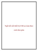 Ngắt kết nối thiết bị USB an toàn theo cách đơn giản