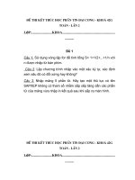 Tuyển tập đề thi kết thúc học phần tin học đại cương