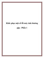 Khắc phục một số lỗi máy tính thường gặp   phần 1 