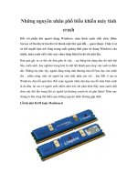 Những nguyên nhân phổ biến khiến máy tính crash