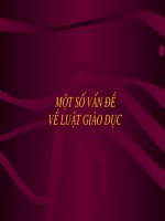 Một số vấn đề về luật giáo dục