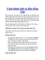 Cách đánh chữ có dấu tiếng việt 
