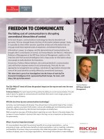 Freedom to communicate interview with thomas malone, MIT sloan school of management 