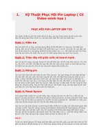 Kỹ thuật phục hồi pin laptop 
