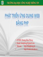 Bài giảng lập trình PHP  chương 2   dương khai phong