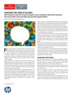 Cracking the code of silence 