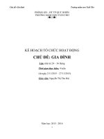 chủ đề gia đình lớp nhà trẻ 24 đến 36 tháng