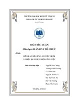 MỐI QUAN hệ GIỮA LÀM VIỆC NHÓM 