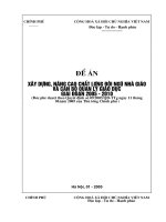 xây dựng nâng cao chất lượng đội ngũ nhà giáo và cán bộ quản lý giáo dục