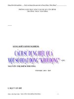 SKKN cách sử dụng hiệu quả một số hoạt động “khởi động 