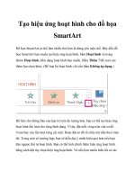 Tạo hiệu ứng hoạt hình cho đồ họa smartart 