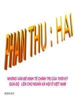 BÀI 9 NHỮNG vấn đề KINH tế CHÍNH TRỊ của THỜI kỳ QUÁ độ   lên CHỦ NGHĨA xã hội ở VIỆT NAM  