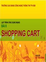 Bài giảng lập trình ứng dụng mạng  bài 8   GV  võ tấn dũng