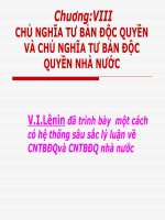 BÀI 8 1CHỦ NGHĨA tư bản độc QUYỀN và CHỦ NGHĨA tư bản độc QUYỀN NHÀ nước 