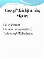 Bài giảng VB net   chương 4    kiểu liệt kê, mảng tập hợp 