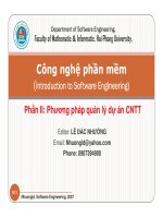 Bài giảng công nghệ phần mềm   chương 4  quản lý dự án CNTT