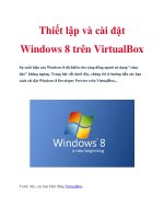 Thiết lập và cài đặt windows 8 trên virtualbox